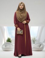 আফরিন এডজাস্ট কটি বোরকা মেরুন কালার