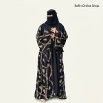 পাতা এমব্রয়ডারি আলাদা কটি বোরকা