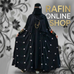 রোজ এমব্রয়ডারি আলাদা কটি বোরকা