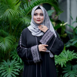 প্রিমিয়াম দুবাই চেরী কাপড়ের Miskat Embroidery বোরকা