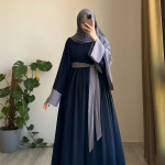 প্রিমিয়াম দুবাই চেরী কাপড়ের হাতা কন্ট্রাস্ট বোরকা