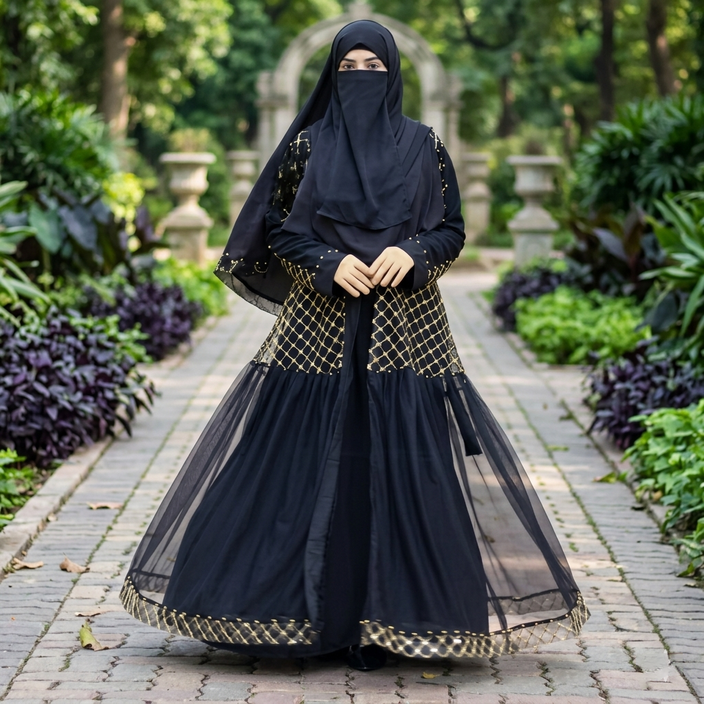 IMG_20260330_164437(1) সিকোয়েন্স নেট কটি ফুল সেট বোরকা - Image 1