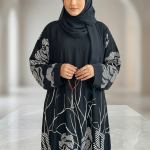 দুবাই চেরী কাপড়ের প্রিন্ট বোরকা