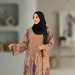 দুবাই চেরী কাপড়ের প্রিন্ট বোরকা - Image 2