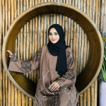 দুবাই চেরী কাপড়ের প্রিন্ট বোরকা