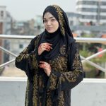 দুবাই চেরী কাপড়ে আলাদা কটির স্টোন বোরকা-v3