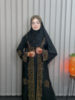 দুবাই চেরী কাপড়ে আলাদা কটির স্টোন বোরকা-v2