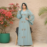 দুবাই চেরী কাপড়ের এমব্রয়ডারি কাজ করা বোরকা