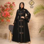 দুবাই চেরী কাপড়ের এমব্রয়ডারি কাজ করা বোরকা