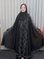 দুবাই চেরী কাপড়ে আলাদা কটির স্টোন বোরকা v-3