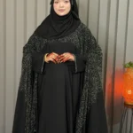 দুবাই চেরী কাপড়ে আলাদা কটির স্টোন বোরকা v-1