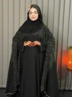 দুবাই চেরী কাপড়ে আলাদা কটির স্টোন বোরকা v-1