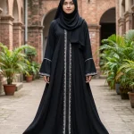 কারচুপি লেস ওয়ার্ক আলাদা কটি বোরকা-2