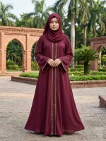 কারচুপি লেস ওয়ার্ক আলাদা কটি বোরকা