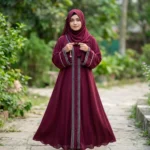 love কারচুপি লেস ওয়ার্ক আলাদা কটি বোরকা
