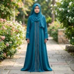 love কারচুপি লেস ওয়ার্ক আলাদা কটি বোরকা - Image 7