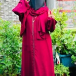 সি ওয়াই কাপড়ের প্রিমিয়াম গোল্ডেন লেস বোরকা