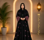 রোজ এমব্রয়ডারি আলাদা কটি বোরকা
