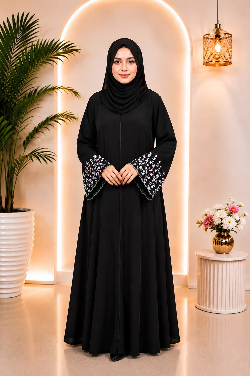 IMG-20260924-WA0039 দুবাই চেরি কাপড়ের বনলতা এমব্রয়ডারি বোরকা - Image 1