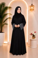 দুবাই চেরি কাপড়ের বনলতা এমব্রয়ডারি বোরকা - Image 3